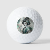 Balles De Golf Geisha en Vert Série #2 (Recto)