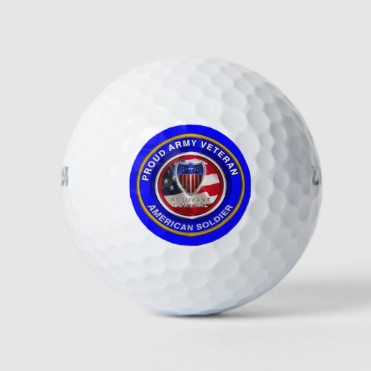 Balles De Golf Général de l'armée fier Vétéran Adjoint (Devant)