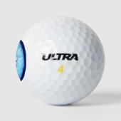 Balles De Golf Géode cristal bleu tombé (Logo)