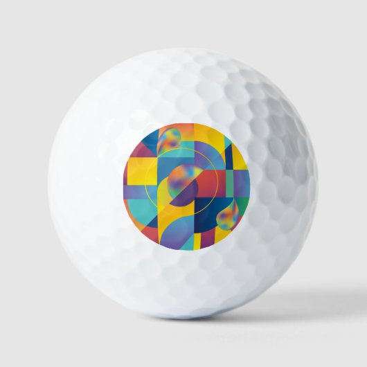 Balles De Golf Géométrique créative : couverture Vintage Abstrait (Recto)
