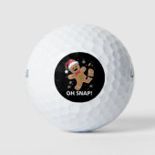 Balles De Golf Gingerbread Man Oh Snap Christmas Funny Cookie (Devant)