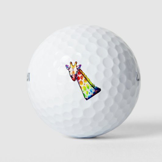 Balles De Golf Giraffe colorée (Devant)