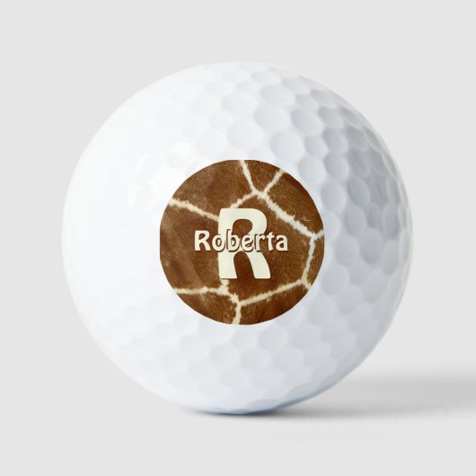 Balles De Golf Giraffe initiale cacher photo Motif Kaleidoscope (Recto)