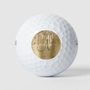 Balles De Golf Girly Gold brossé Metal Driving Nom de la Parties 