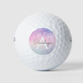 Balles De Golf Glam à goutte à Parties scintillant arc-en-ciel av