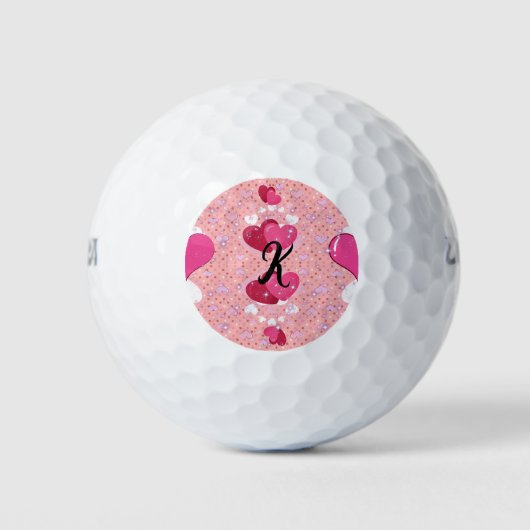 Balles De Golf glitter pink heart vibrant romantic wallpaper (Devant)