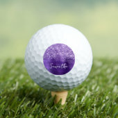Balles De Golf Glittery Amethyst Purple Glam Nom du script (T-shirt Insitu)