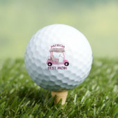 Balles De Golf Glitz Fun Glam Rose Gold Best Mom Cart (T-shirt Insitu)