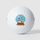Balles De Golf Globe de neige avec Snowman et Pine Tree (Devant)