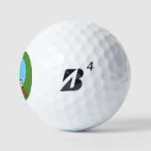 Balles De Golf Globe de neige avec un moineau mignon jouant au so (Logo)
