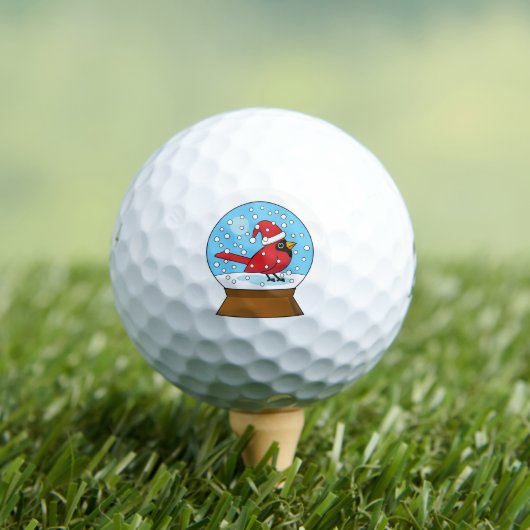 Balles De Golf Globe des neiges avec cardinal rouge mignon (T-shirt Insitu)