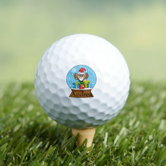 Balles De Golf Globe des neiges avec Chouette du Père Noël | Pers (T-shirt Insitu)