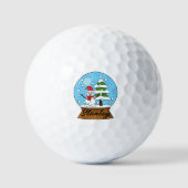Balles De Golf Globe des neiges avec Snowman et Pine Tree | Perso (Recto)