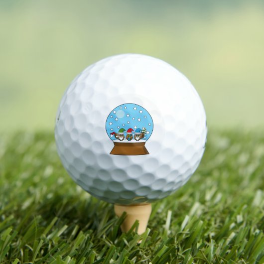 Balles De Golf Globe des neiges avec trois Chouettes Gnomes (T-shirt Insitu)