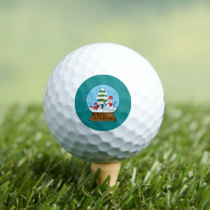 Balles De Golf Globe w Cardinal Snowman & Pine Tree Personnalis