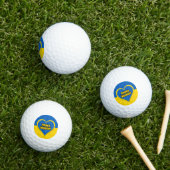 Balles De Golf Glory to Ukraine written in Ukrainian (Herbe in situ)