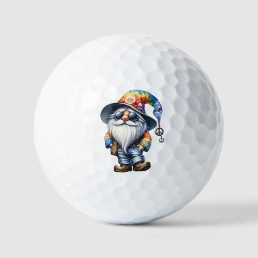 Balles De Golf Gnome Hippie (Recto)
