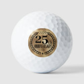 Balles De Golf Gold Commemorative Business 25e anniversaire (Recto)