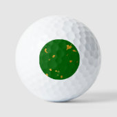 Balles De Golf Gold Flakes sur Emerald Green (Recto)