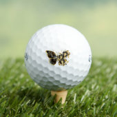 Balles De Golf Gold flower Butterfly with Black Orchid (T-shirt Insitu)