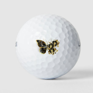 Balles De Golf Gold flower Butterfly with Black Orchid