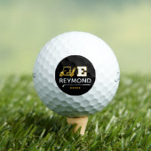 Balles De Golf Gold Golf Cart - Custom E Initial Mark black (T-shirt Insitu)