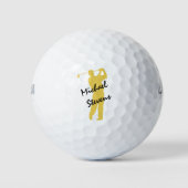 Balles De Golf Gold Personnalisé Golfer (Devant)