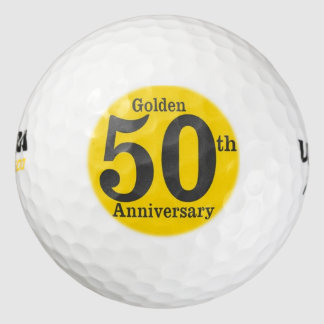 Balles De Golf Golden 50th Anniversary Golf Ball