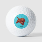 Balles De Golf Golden Doodle Turquoise (Recto)