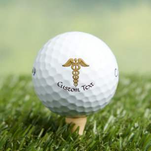 Balles De Golf Golden Double Snake Caduceus