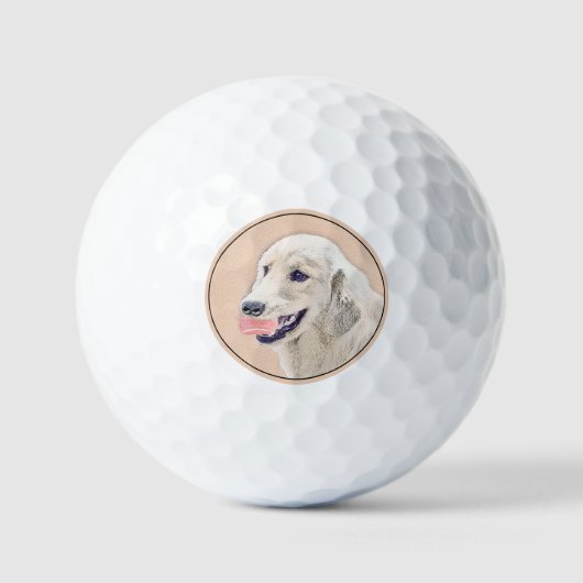 Balles De Golf Golden Retriever avec Tennis Ball Peinture Chien A (Recto)