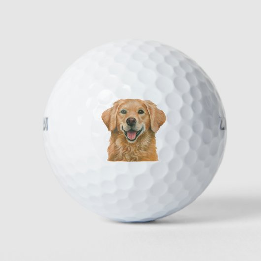 Balles De Golf Golden Retriever par Janet Pidoux (Devant)