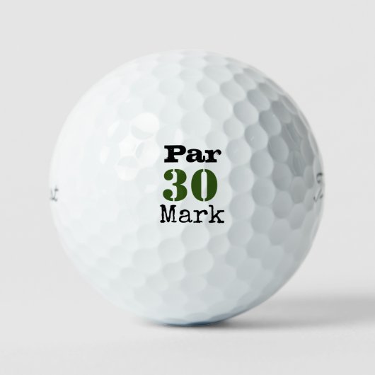 Balles De Golf Golf 30e anniversaire Par tee trente (Recto)