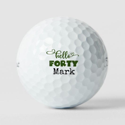 Balles De Golf Golf 40e Anniversaire Par tee trente party pour go (Recto)
