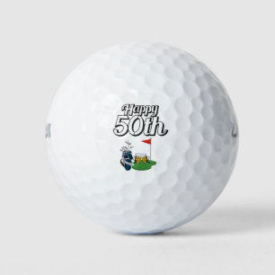 Balles De Golf Golf 50e anniversaire avec bière pour golfeur en v