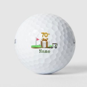 Balles De Golf Golf 70e anniversaire pour golfeur avec drapeau go