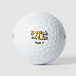Balles De Golf Golf 70e anniversaire pour golfeur avec le numéro