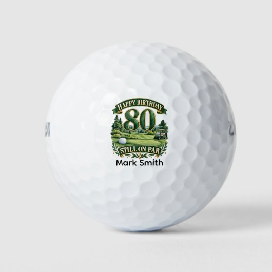Balles De Golf Golf 80e anniversaire (Devant)