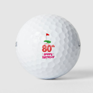 Balles De Golf Golf 80e anniversaire à vous avec Drapeau de golf