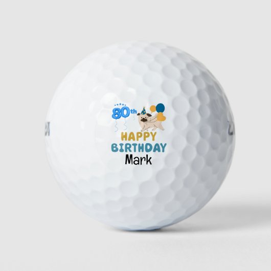 Balles De Golf Golf 80e anniversaire pour Golfer (Devant)