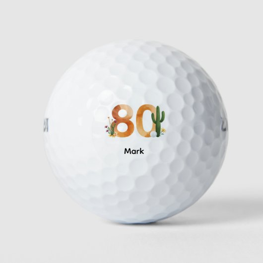Balles De Golf Golf 80e anniversaire thème Arizona (Devant)