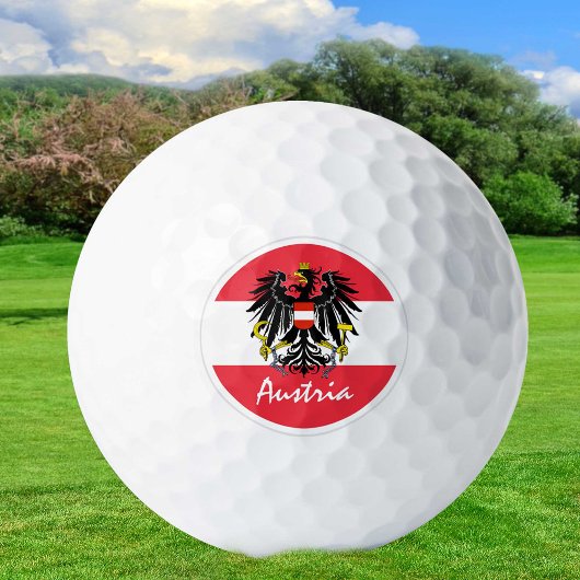 Balles De Golf Golf Autriche & drapeau autrichien / Golf Ball