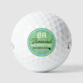 Balles De Golf Golf Ball avec le nom Monogram Green (Recto)