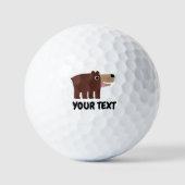 Balles De Golf Golf ball for kids with brown bear cub cartoon (Recto)