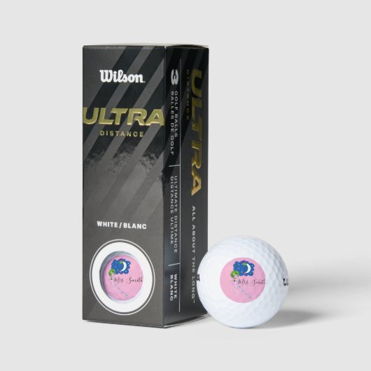 Balles De Golf Golf Ball Moon Rose Floral (Emballage)