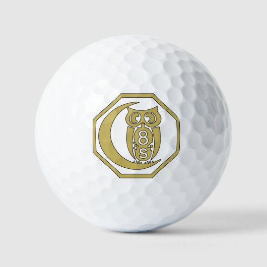 Balles De Golf Golf Ball Old Gold Crest (Recto)