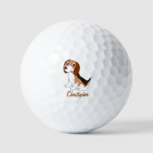 Balles De Golf Golf Balls Beagle Chien Design (Recto)