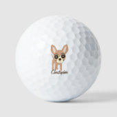 Balles De Golf Golf Balls Chihuahua Chien Design (Recto)