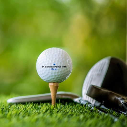 Balles De Golf Golf Balls Modern Custom Fiance Nom Blue Heart