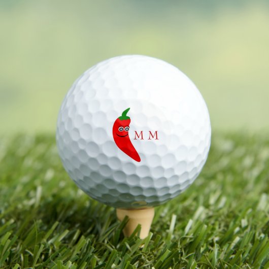 Balles De Golf Golf Balls Red Chili Pepper Design (T-shirt Insitu)